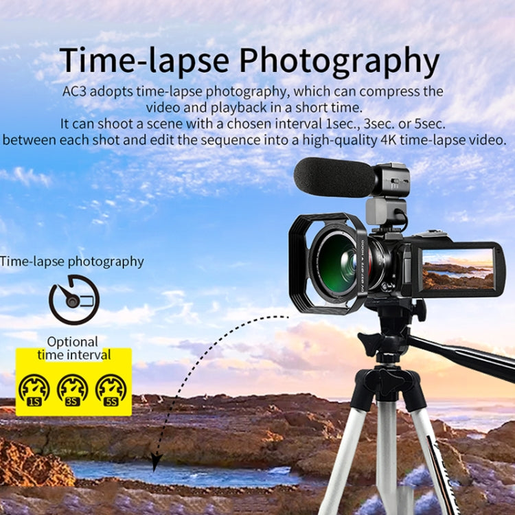ORDRO AC3 3.1 inch IPS Screen 4K Full HD 13MP Night Vision WiFi Live Camcorder DV Digital Camera ORDRO AC3 3.1 inch IPS Screen 4K Full HD 13MP Night Vision WiFi Live Camcorder DV Digital Camera